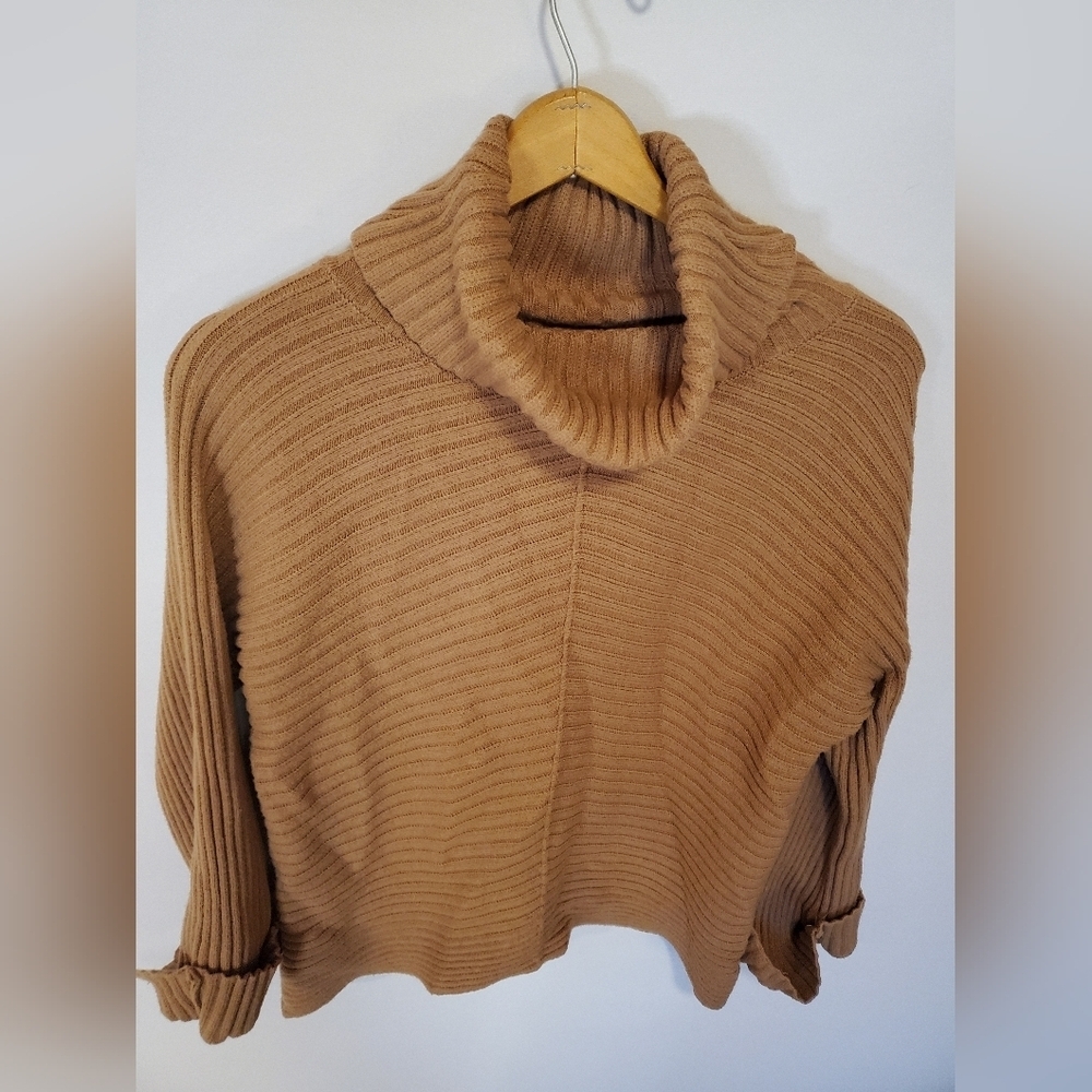 Cozy Tan Turtleneck Sweater